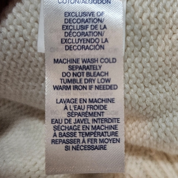 Chaps Men's Cream Sweater - Picture 4 of 6